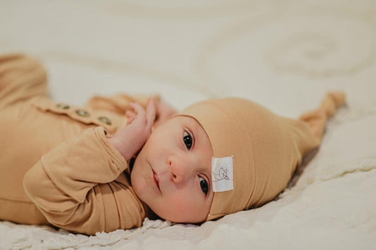 Copper Knotted Gown & Hat (0-3M)