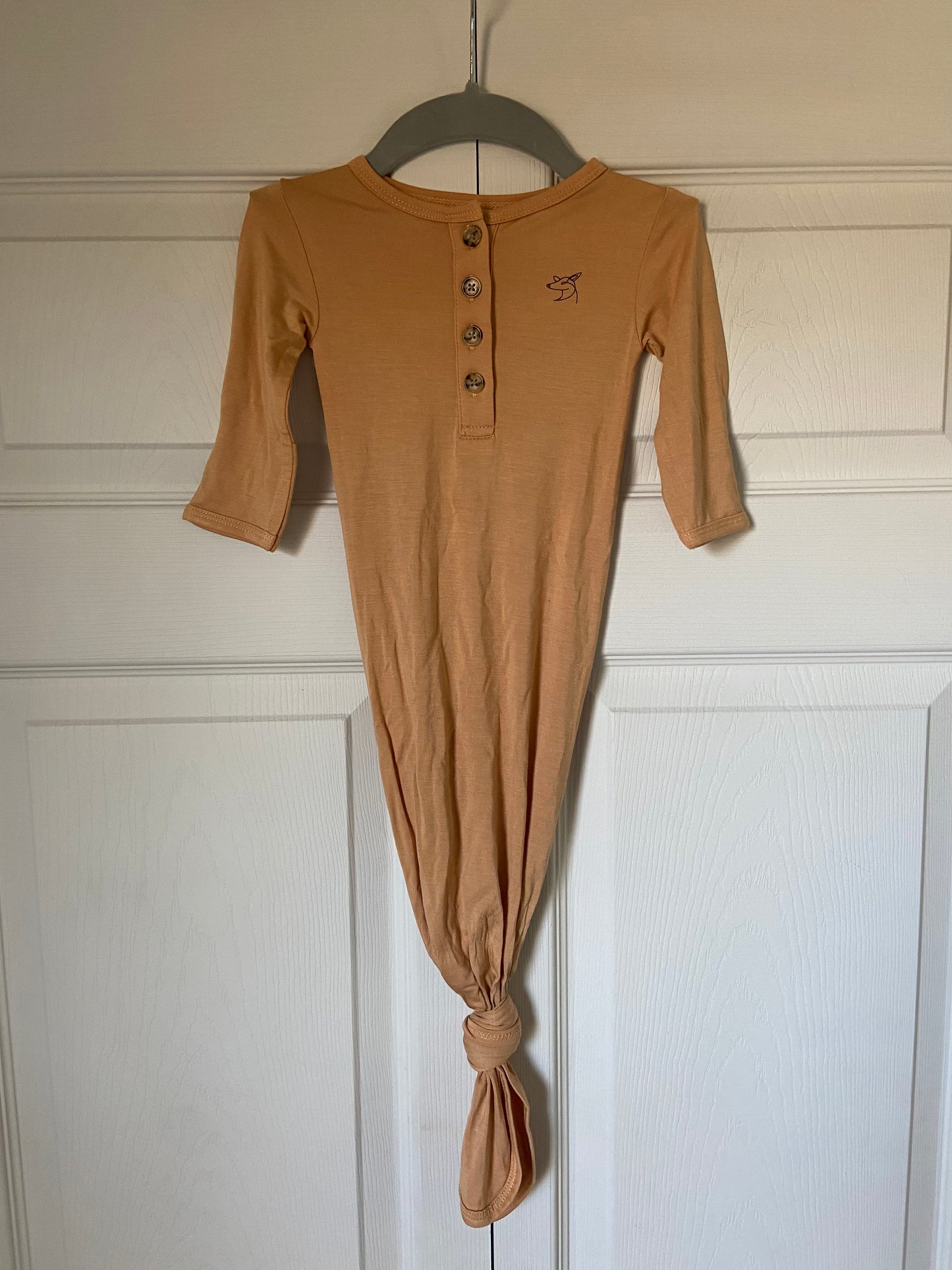 Copper Knotted Gown & Hat (0-3M)